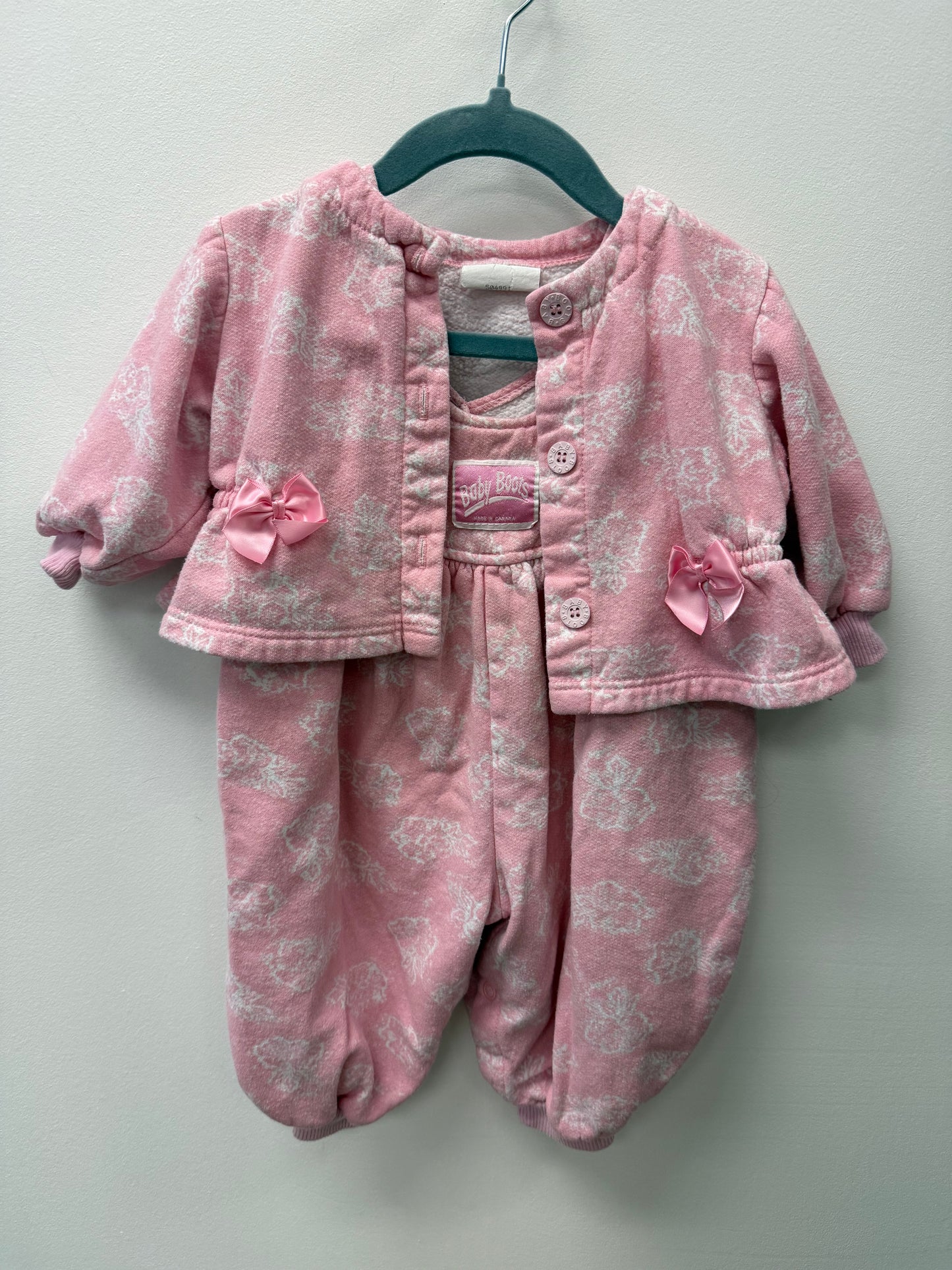 VINTAGE BABY BOOTS ROMPER & SWEATER SIZE 6-12M
