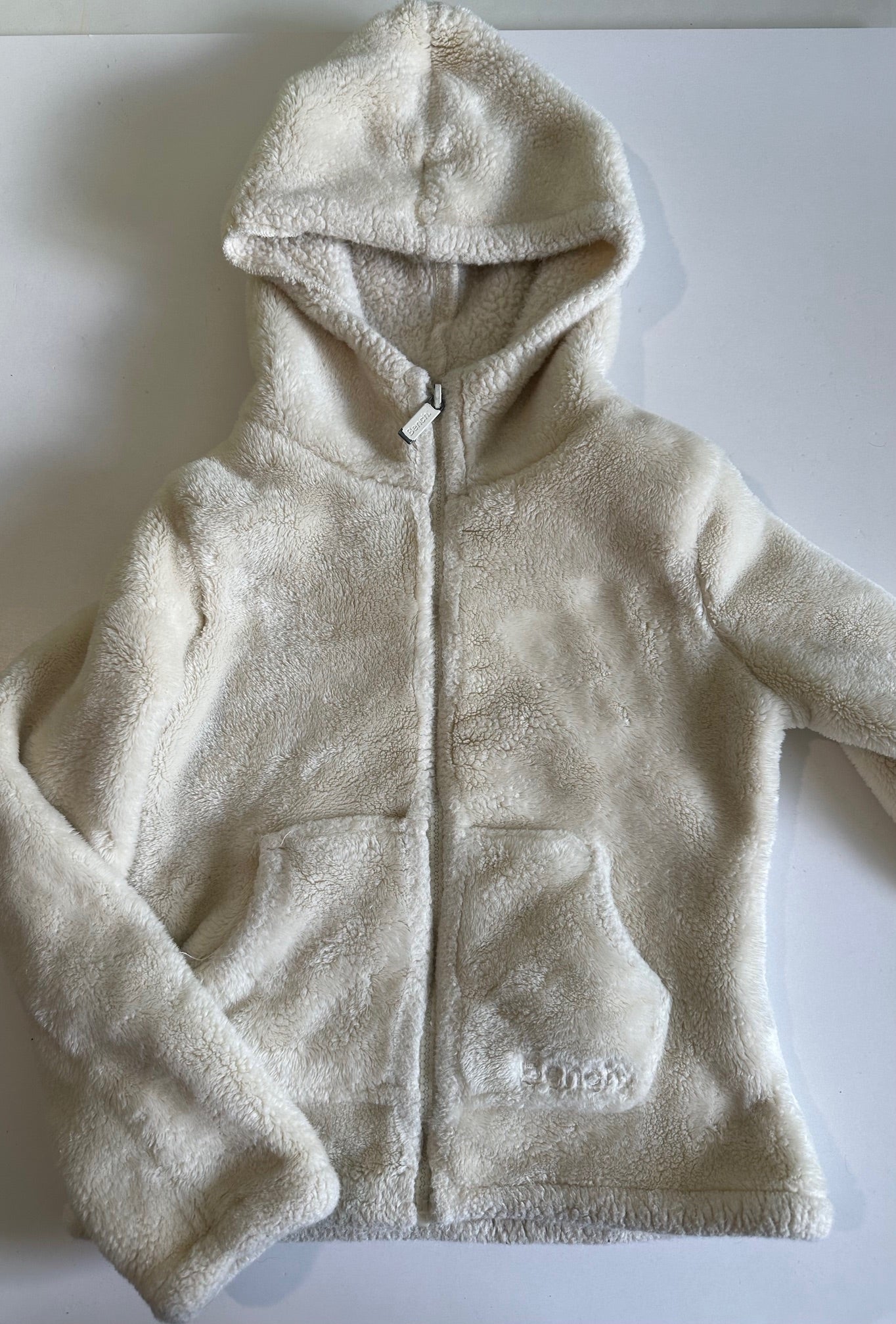 Bench, Soft Ivory Zip-Up Hoodie - Size 5/6
