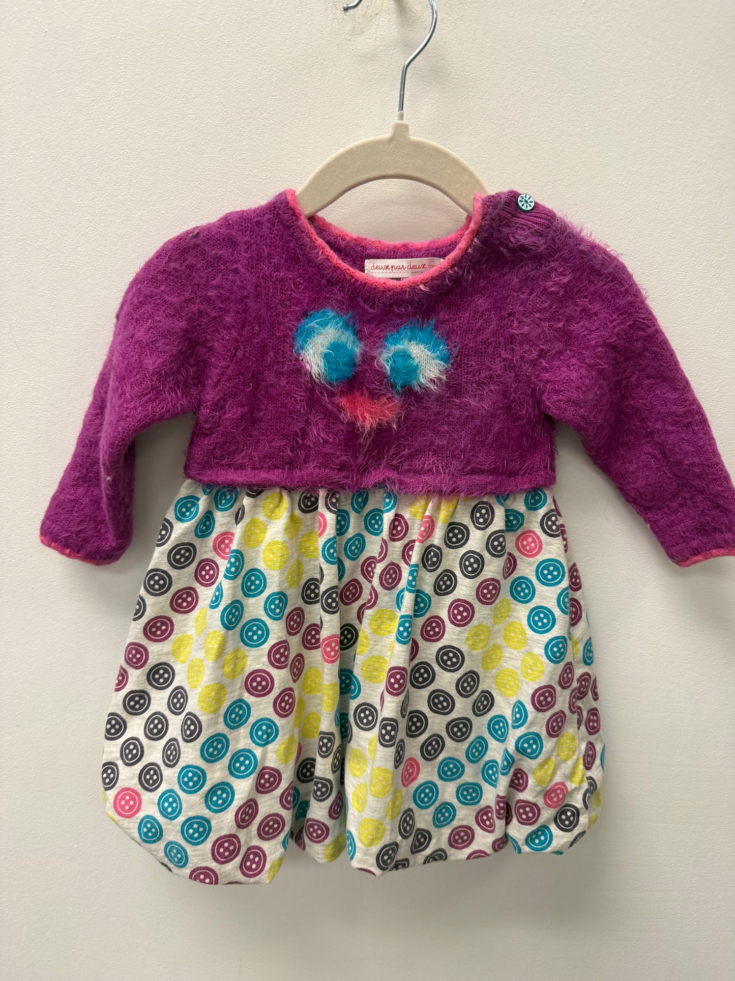 DEUX PAR DEUX BUTTON DRESS SIZE 12M