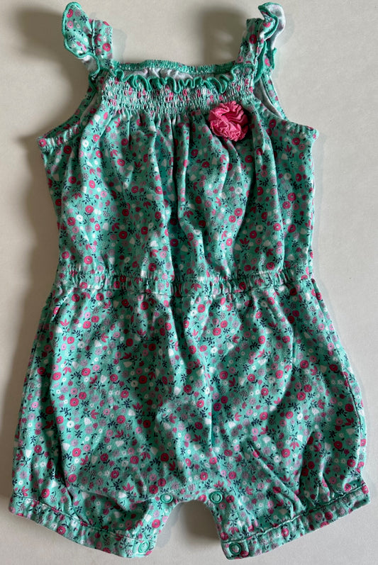 Child of Mine, Blue Flowery Romper - 6-9 Months