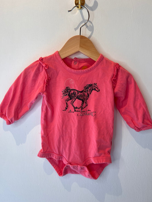 CARHARTT PINK ONESIE 6M