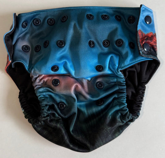 Bella Luna, "The Mountains are Calling" Cloth Pocket Diaper - 15-35 Lbs.