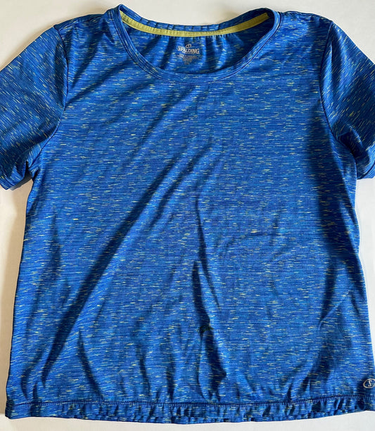 *Adult* Spalding, Blue Speckled T-Shirt - Size Large