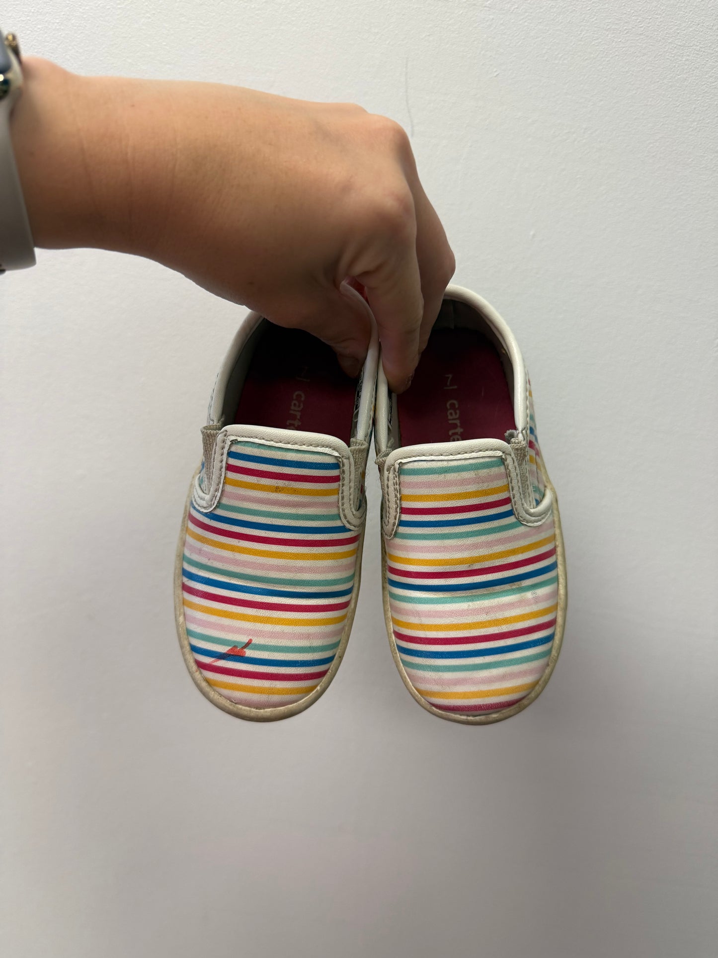 CARTERS STRIPPED SHOES SIZE 7