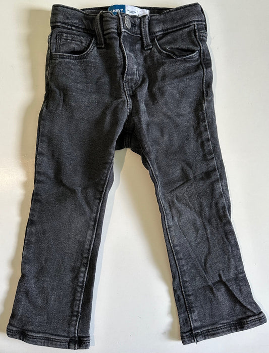 Old Navy, Black Jeans with Adjustable Waist - Size 3T