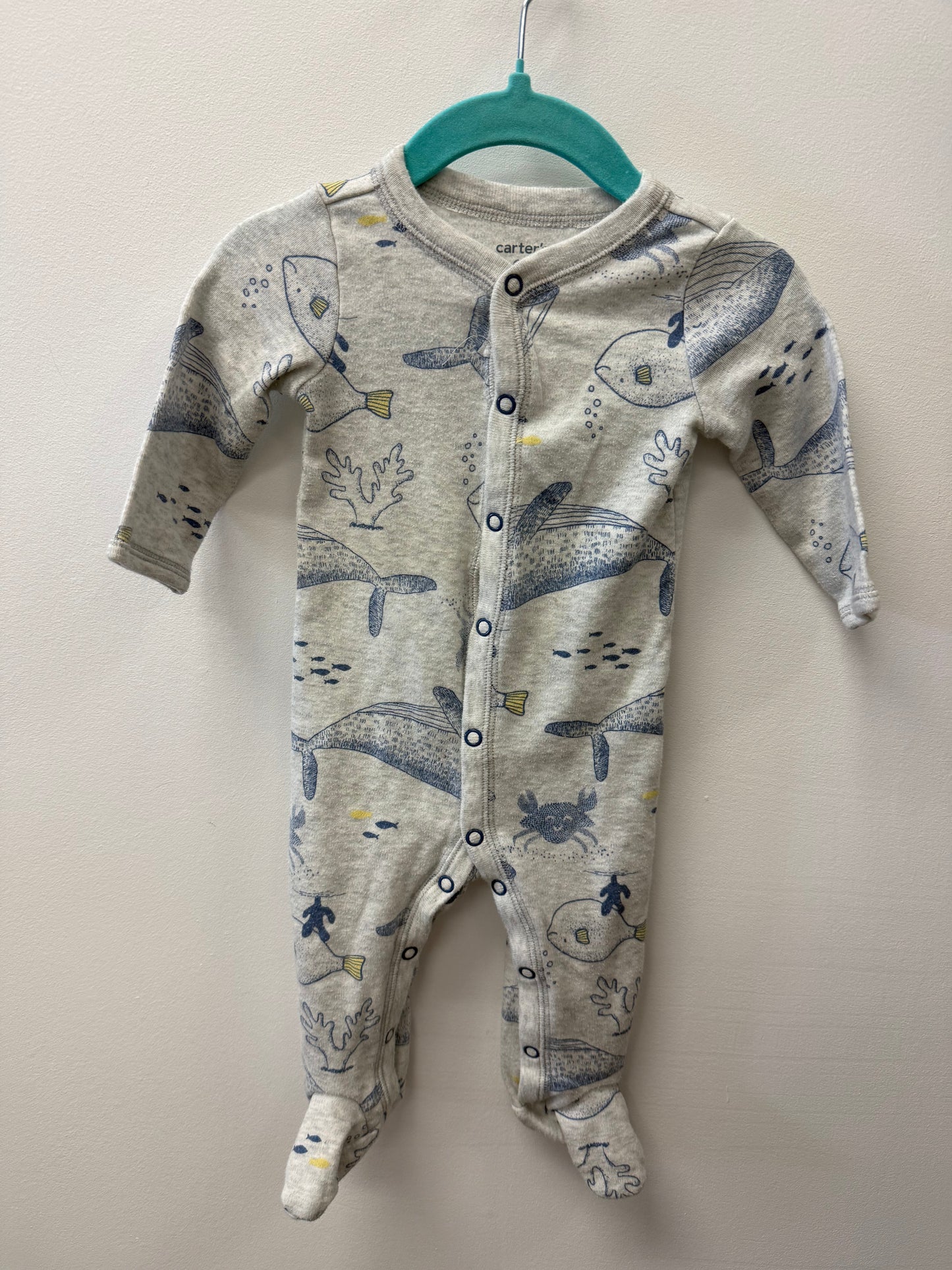 CARTERS WHALE SLEEPER SIZE 6M