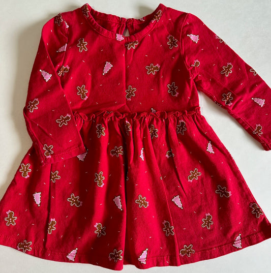 George, Red Gingerbread Dress - 12-18 Months