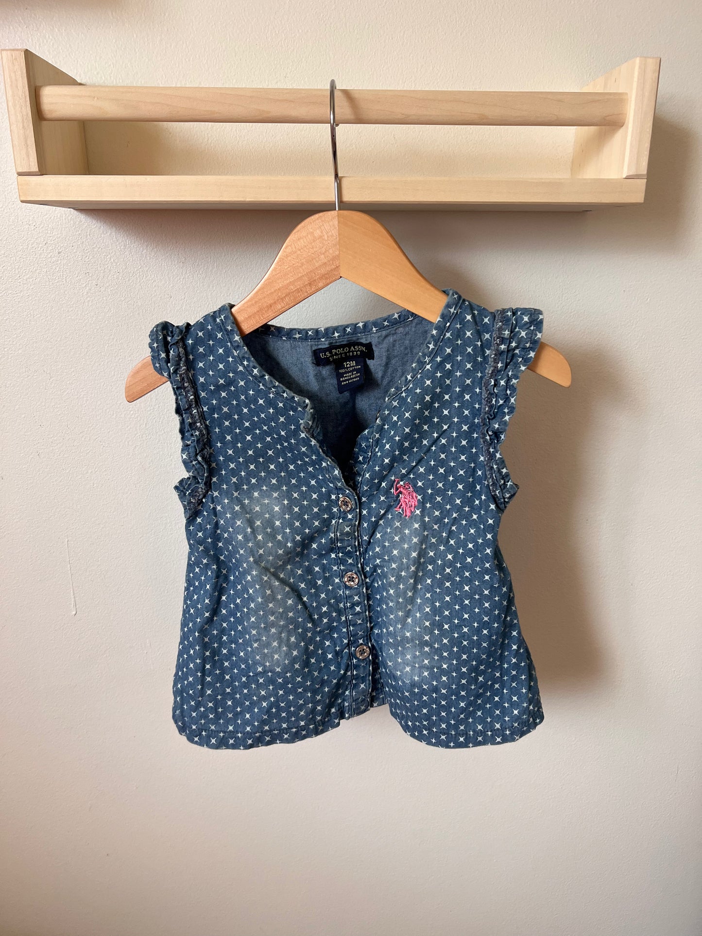 POLO BUTTON UP SHIRT 12M