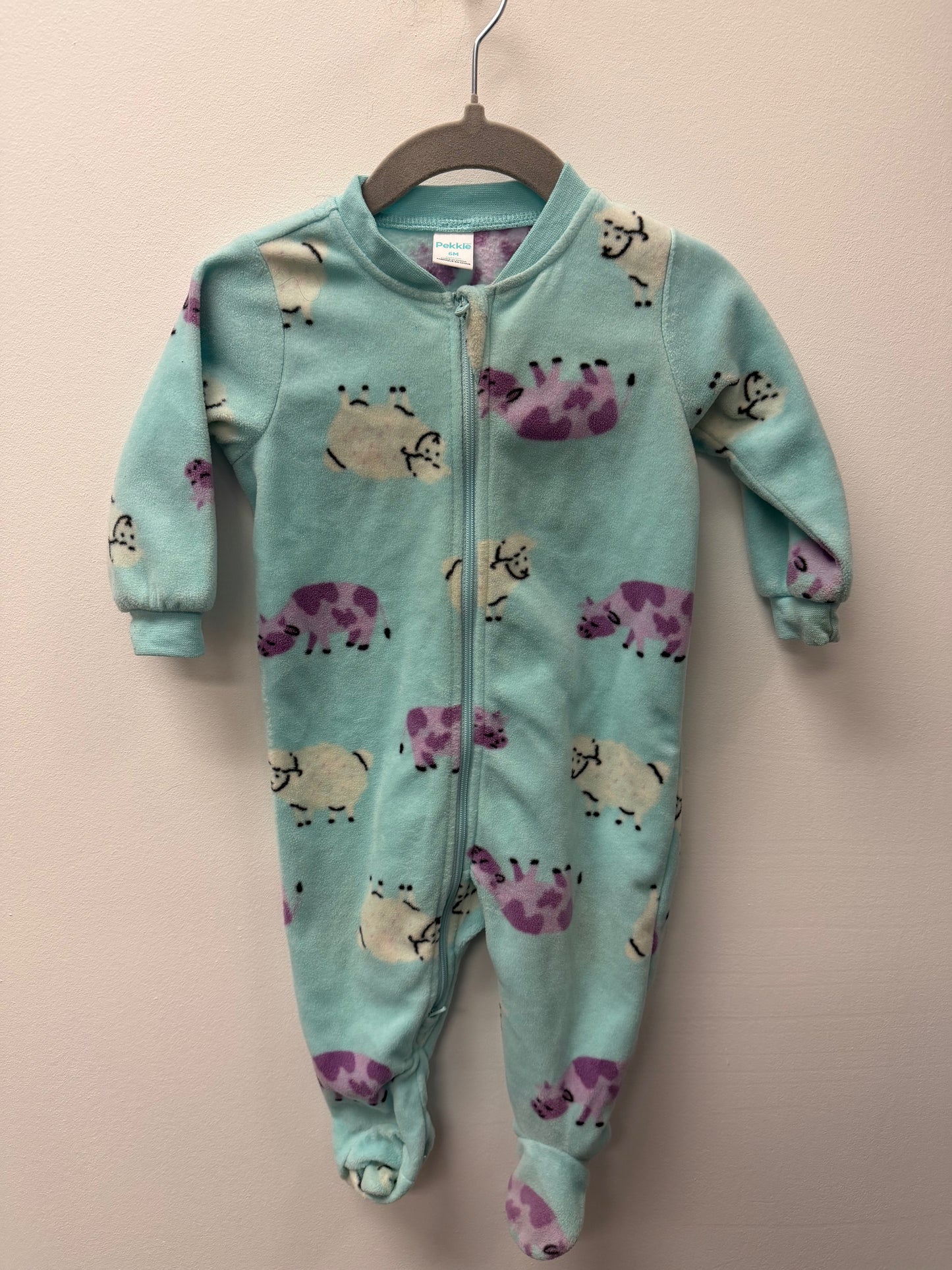 PEKKLE FLEECE COW SLEEPER SIZE 6M