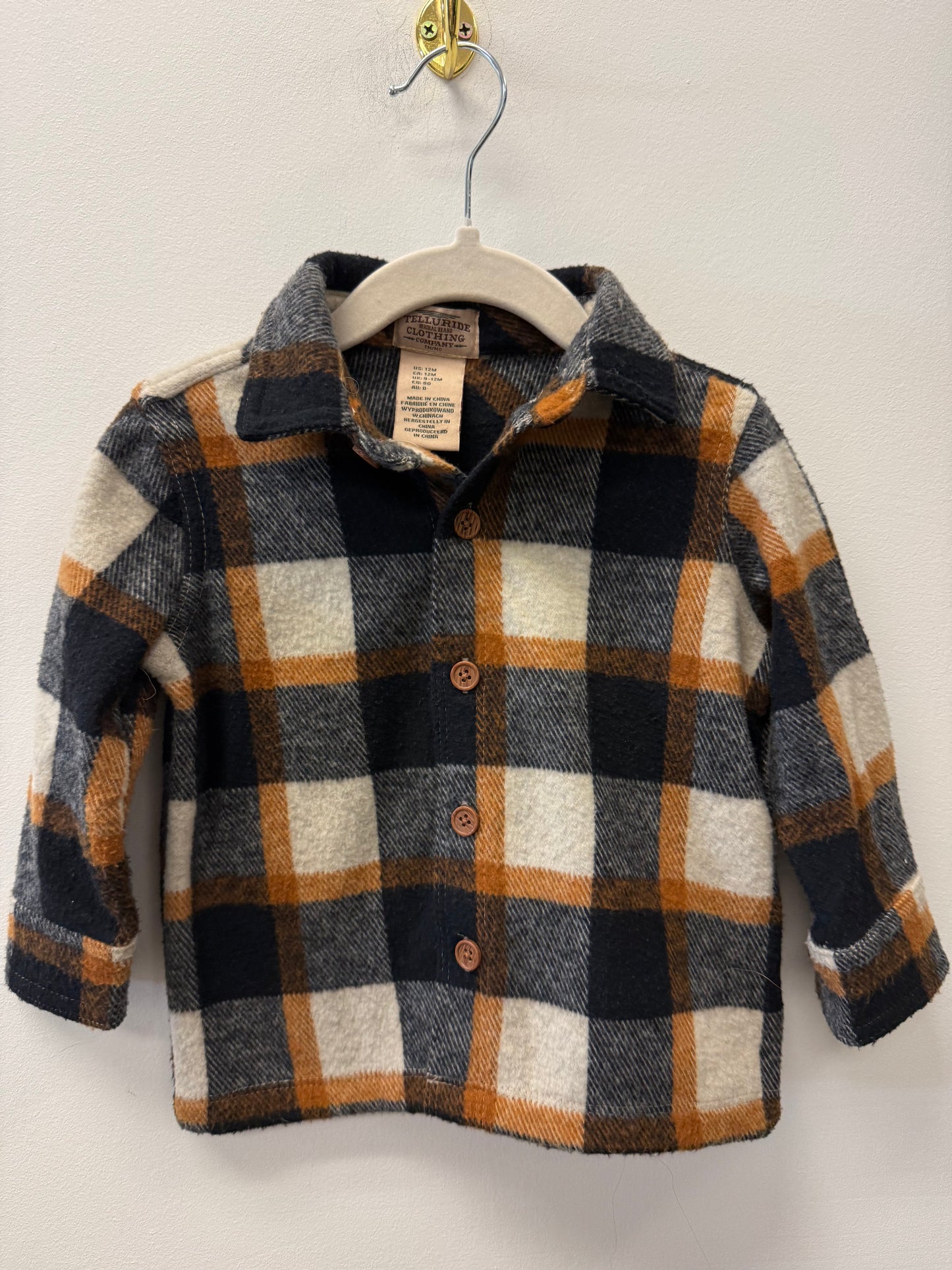 TELLURIDE FLANNEL COAT SIZE 12M