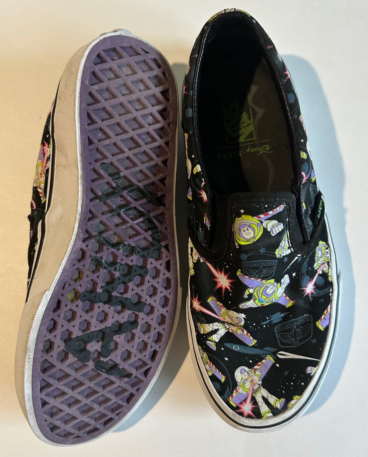 Vans x Disney Pixar, Buzz Lightyear Space Ranger Slip-On Shoes - Size 4