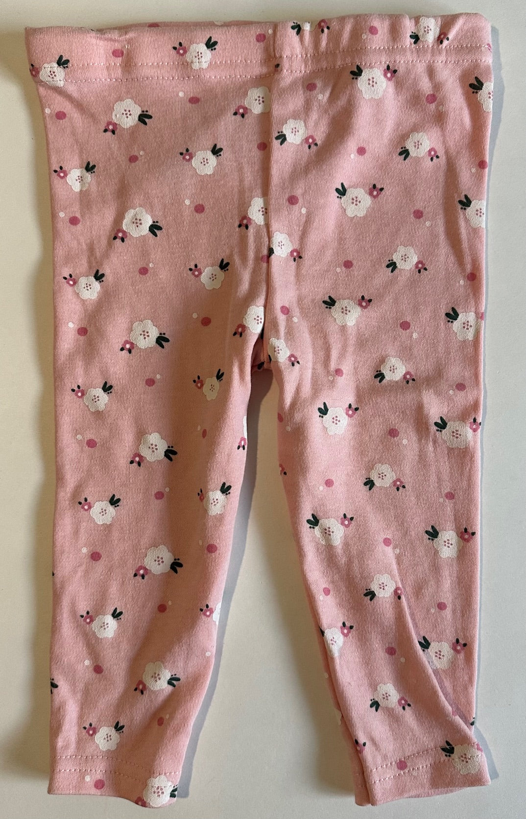 Baby on Board, Pink Flowery Leggings - 12 Months