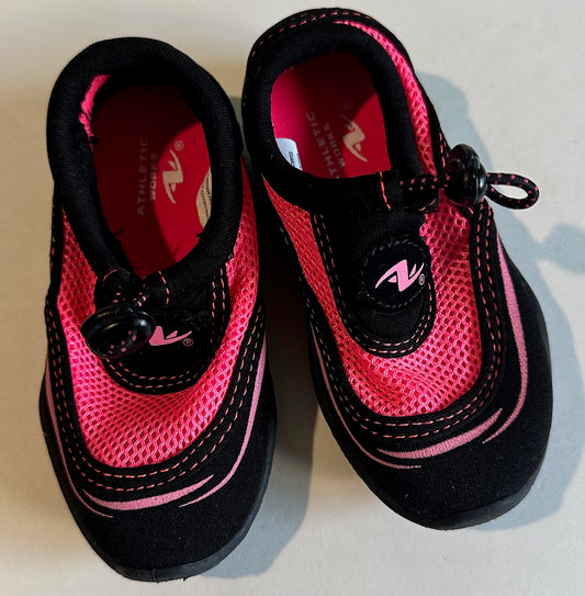 Athletic Works, Black and Pink Water Shoes - Size 5/6T