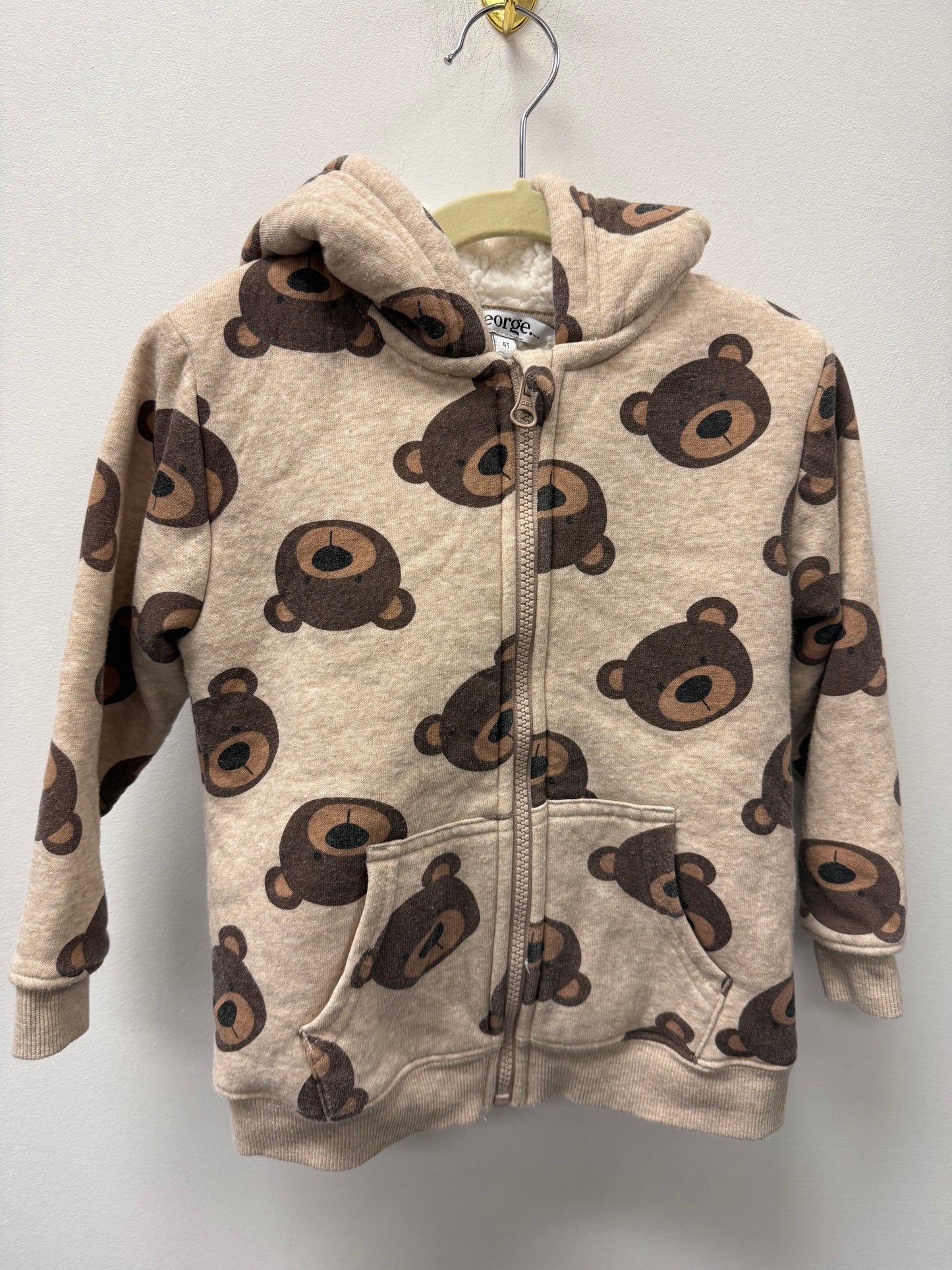 GEORGE FUR LINED BEAR SWEATER SIZE 4T