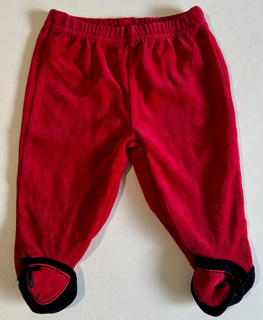 Unknown Brand, Soft Red Footed Pants - 6-9 Months