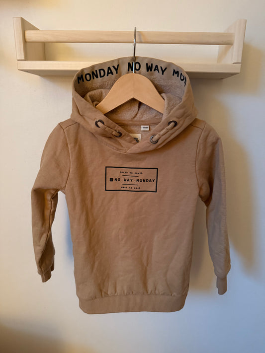 NO WAY MONDAY HOODIE SIZE 4T
