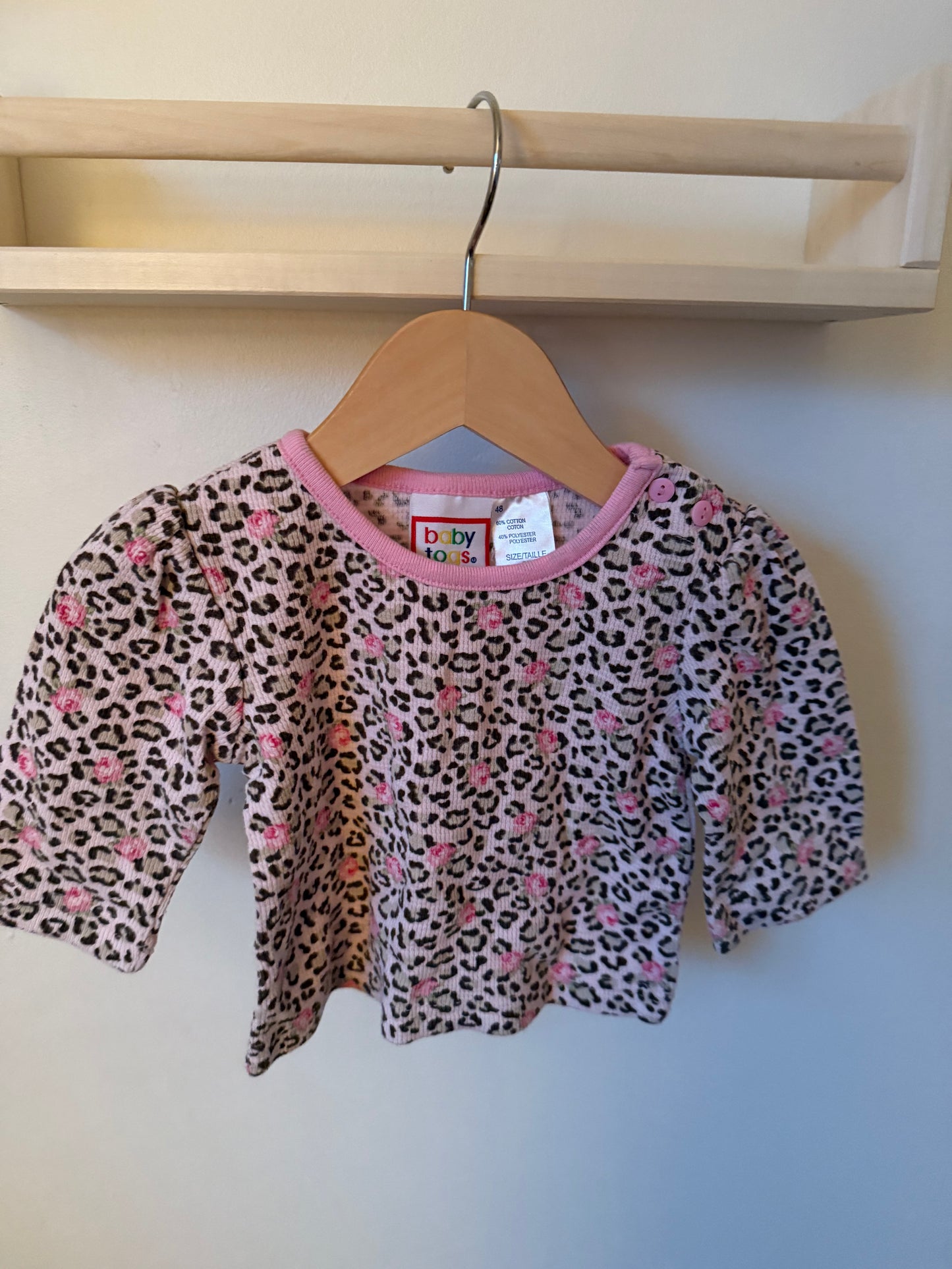 BABY TOGS CHEETAH SHIRT 6-9M
