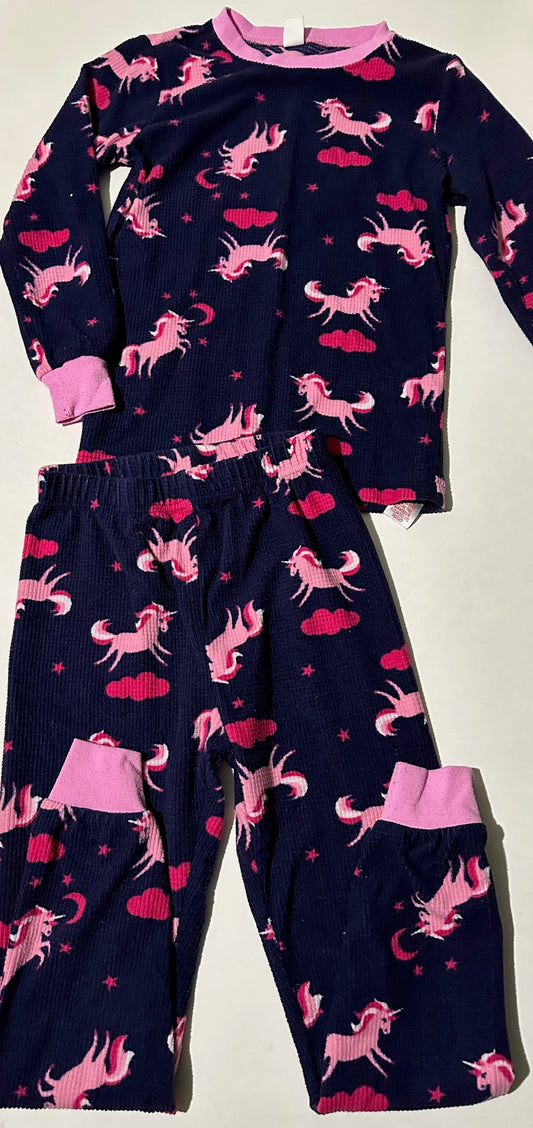 *Play* PL Sleep, Soft Navy Blue and Pink Unicorns Pyjamas - Size 6/6X