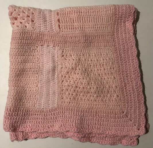 Handmade, Pink Knitted Blanket