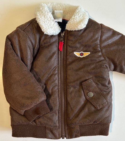 *Play* Little Me, Brown Bomber Jacket - 18 Months
