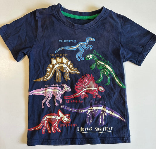 *Play* Unknown Brand, Dark Blue Dinosaur T-Shirt - Size 5Y