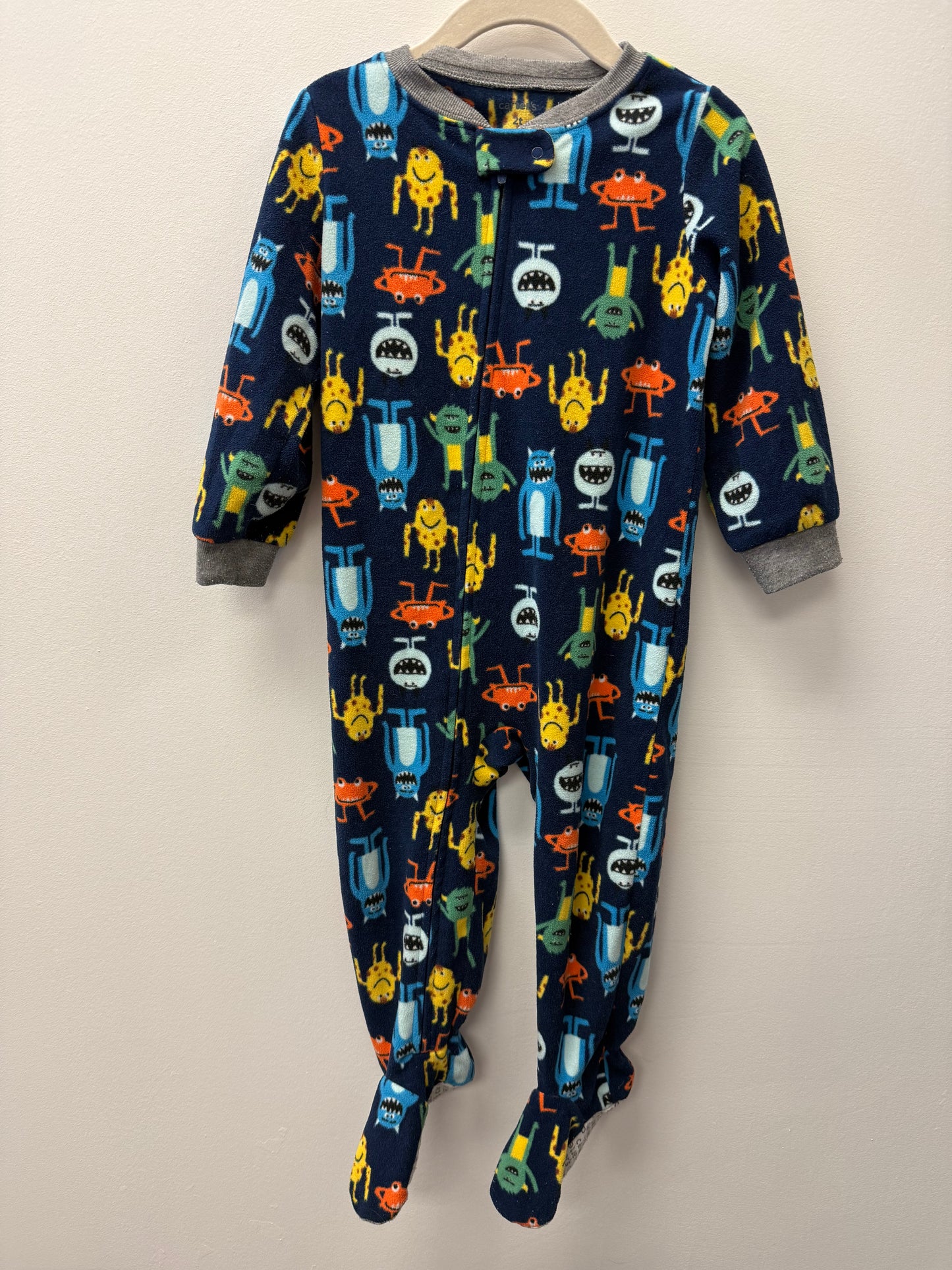 CARTERS FLEECE MONSTER SLEEPER SIZE 2T
