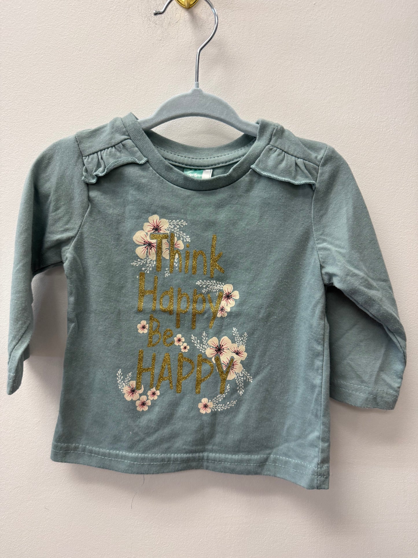 ACKERMANS BABY COMPANY BE HAPPY SHIRT SIZE 3-6M