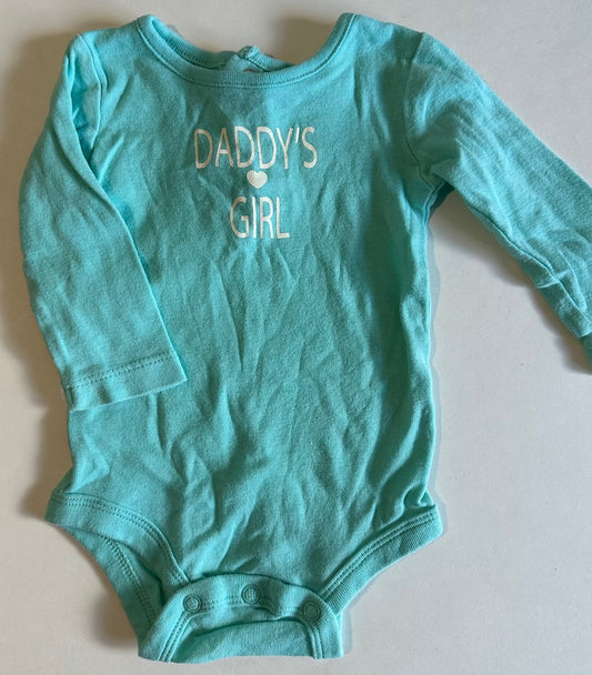 George, Blue "Daddy's Girl" Onesie - 0-3 Months