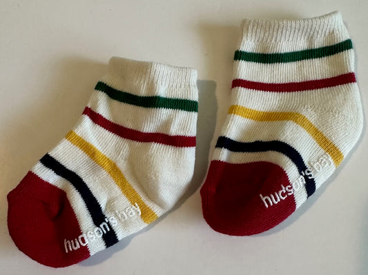 Hudson's Bay, Striped Socks - 0-6 Months