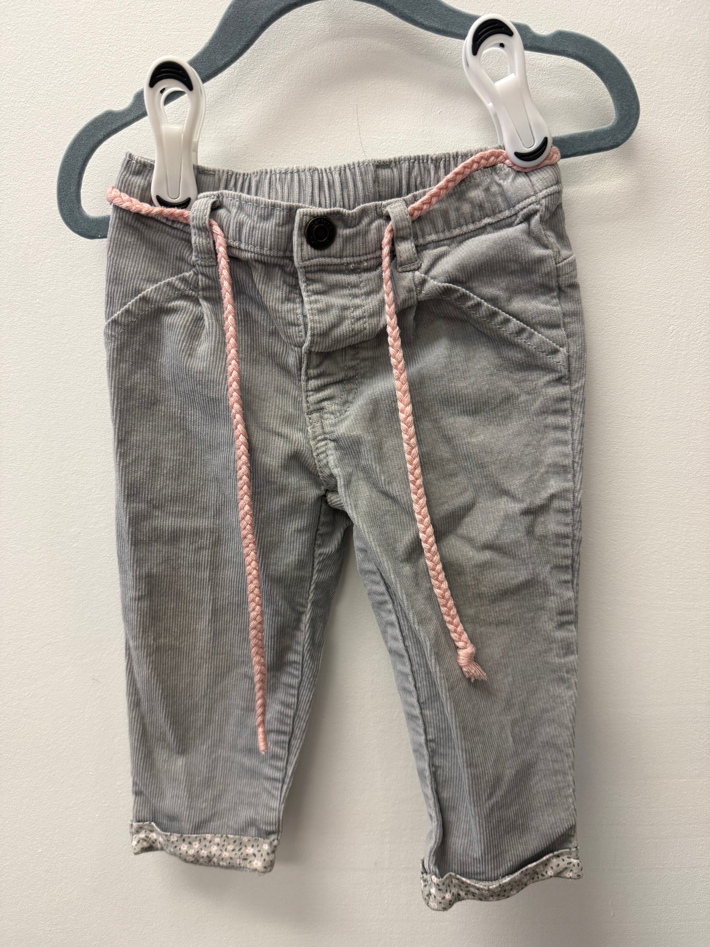 CARTERS FLORAL BOTTOM COURDAROY PANTS SIZE 12M