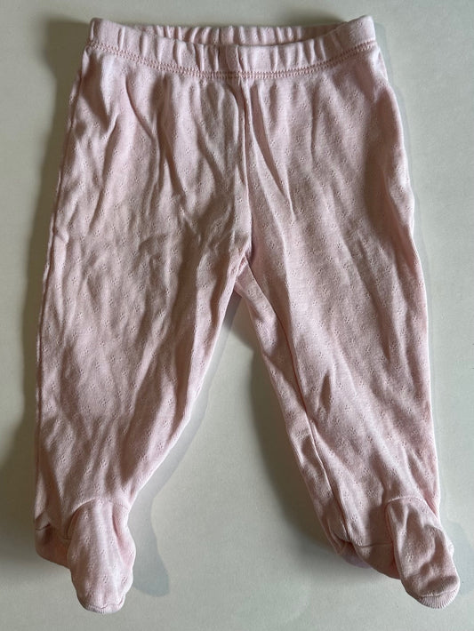 Carter's, Pale Pink Footed Pants - 3 Months