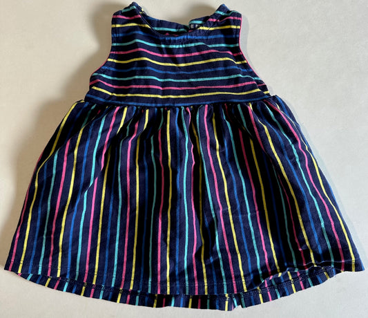 Joe Fresh, Dark Blue Striped Dress - 3-6 Months