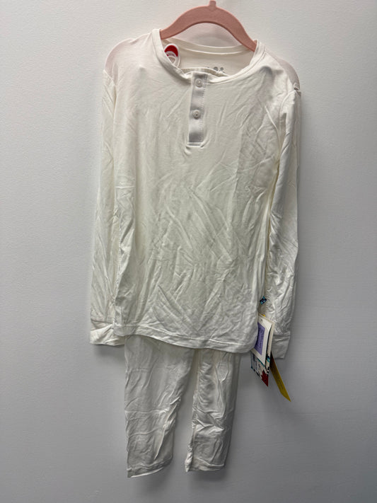 NEW KICKEE PANTS WHITE PJ SET SIZE 8