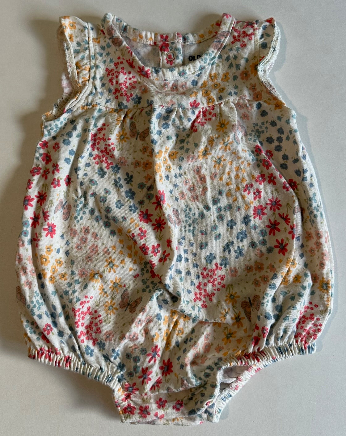 Old Navy, Flowery Romper - 0-3 Months