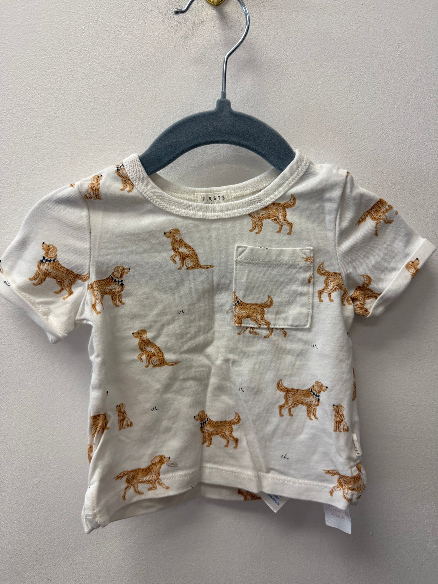 PETIT LEM GOLDEN RETRIEVER SHIRT SIZE NEWBORN