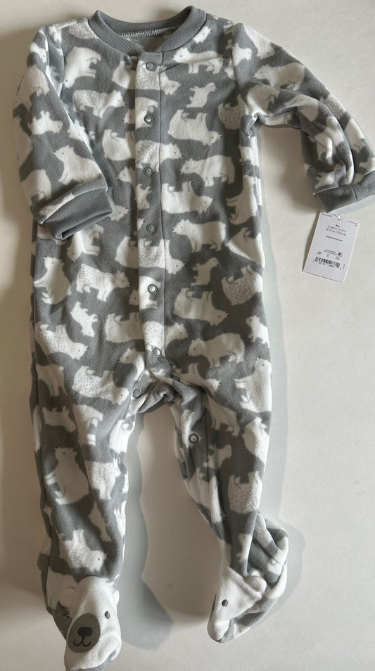 *New* Just One You, Grey Fleece Polar Bears Sleeper - 9 Months