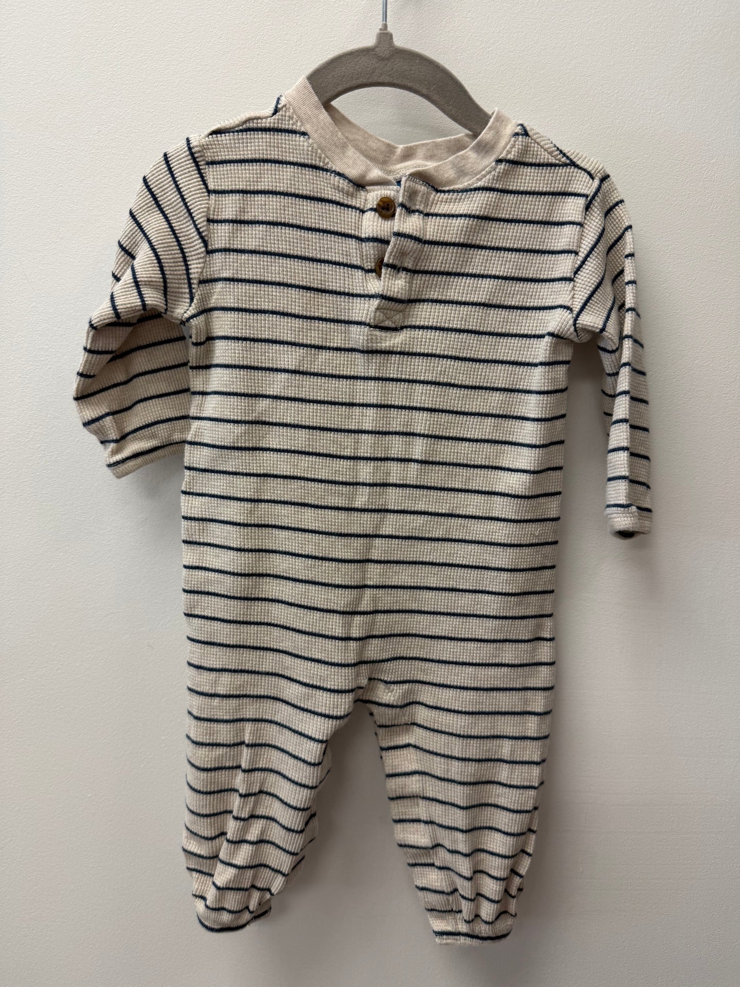 OLD NAVY WAFFLE KNIT STRIPPED ONE PIECE SIZE 6-12M
