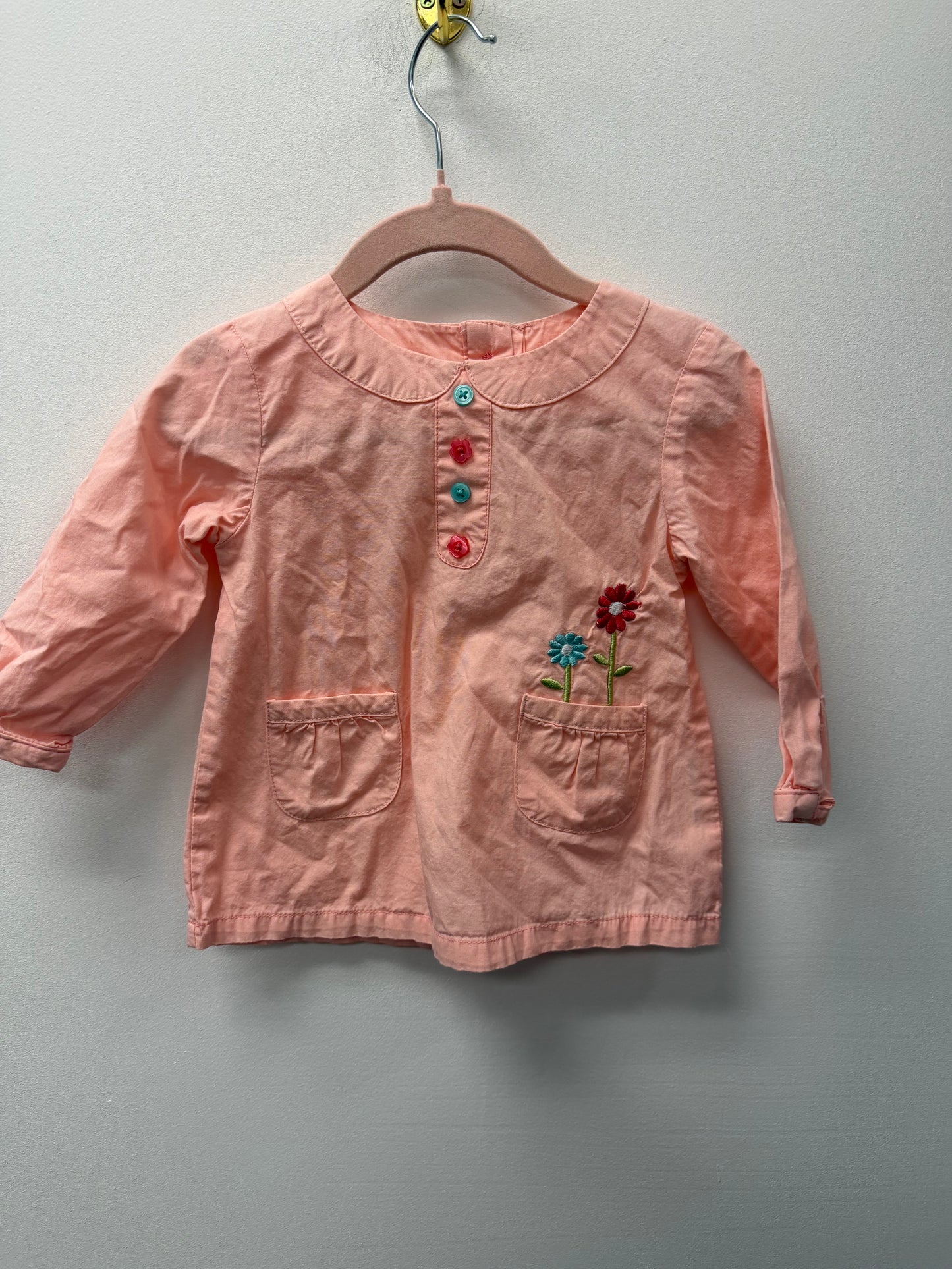 GEORGE PINK FLORAL LONG SLEEVE SIZE 18M
