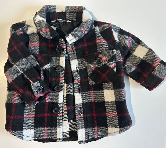 George, Flannel Plaid Button-Up - 3-6 Months