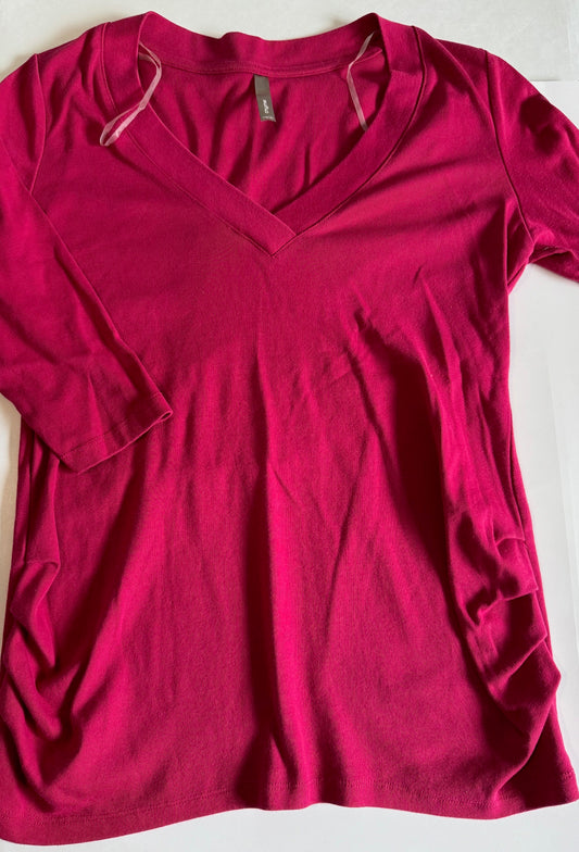 Thyme, Reddish-Pink Maternity Shirt - Size XL