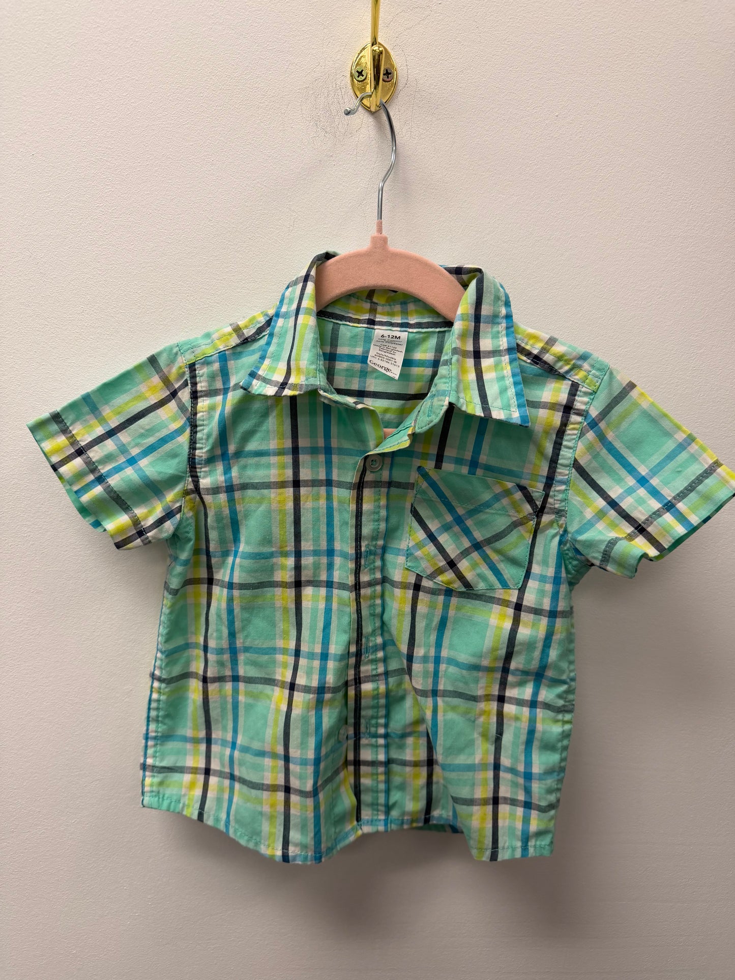 GEORGE BUTTON UP SIZE 6-12M