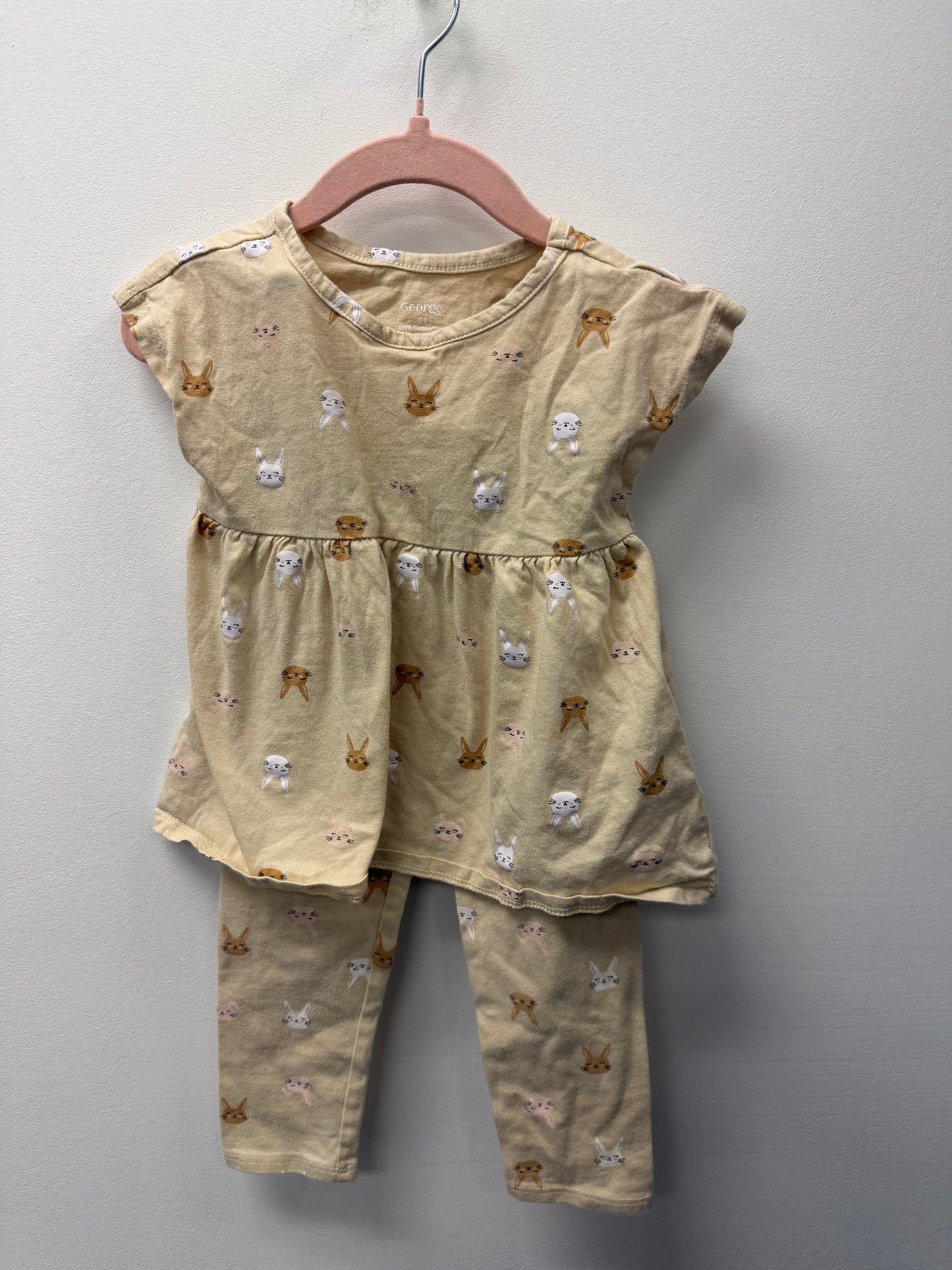 GEORGE 2 PIECE BUNNY OUTFIT SIZE 2T