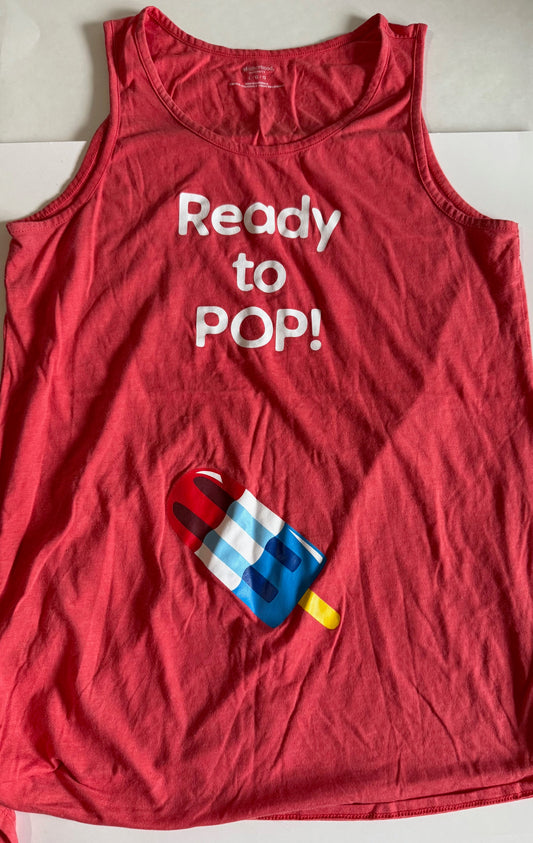 *Play* Motherhood Maternity, "Ready to Pop!" Maternity Tank Top - Size Large