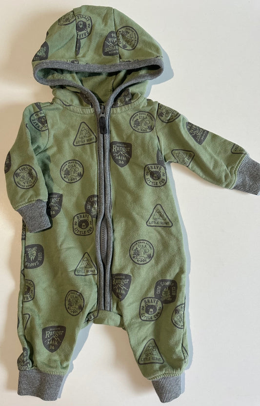 Carter's, Green "Little Scout; Junior Ranger" Hooded Outfit - 3 Months