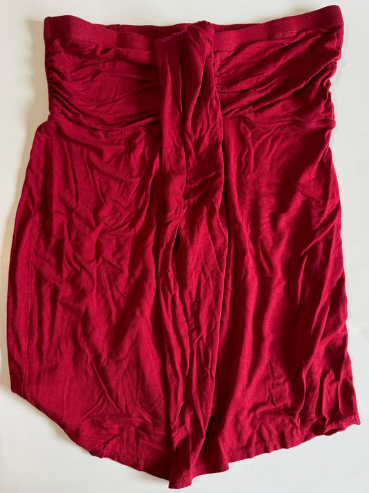 Thyme, Red Strapless Maternity Top - Size Large