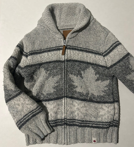 *Play* Canadiana, Grey Zip-Up Sweater - Size XS (4-5)