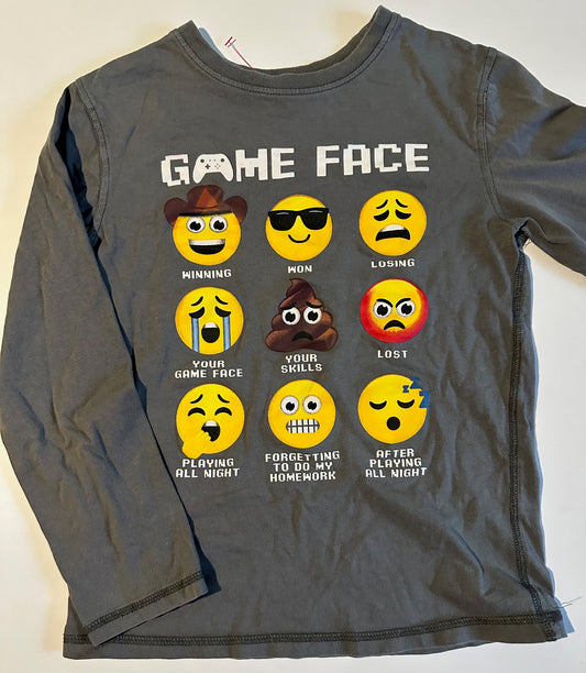 George, Emoji "Game Face" Shirt - Size Medium (7-8)