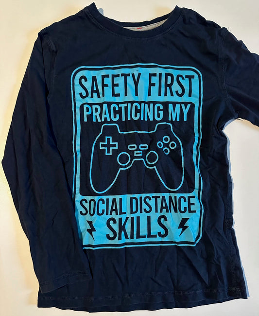 *Play* George, Video Game Social Distancing Shirt - Size Medium (7-8)