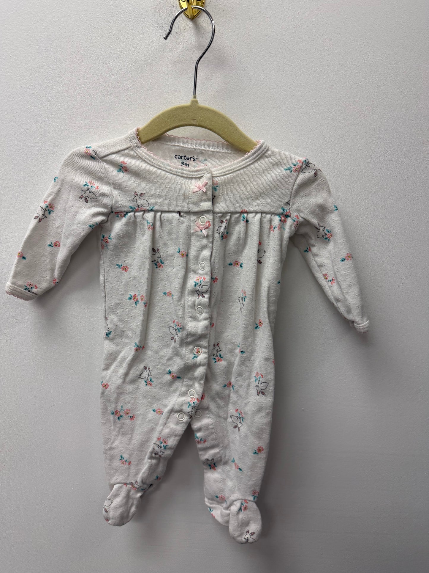 CARTERS FLORAL BUNNY SLEEPER SIZE 3M