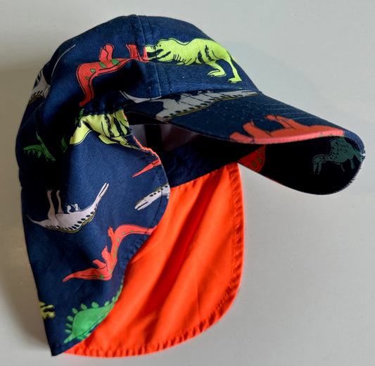 Carter's, Navy Blue Dinosaur Sun Hat with Neck Flap - 12-24 Months